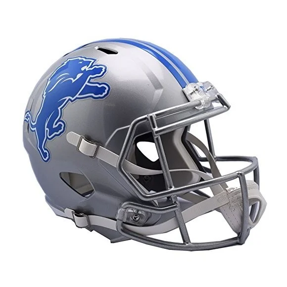 Casco Riddell Speed Replica dei Detroit Lions a grandezza naturale