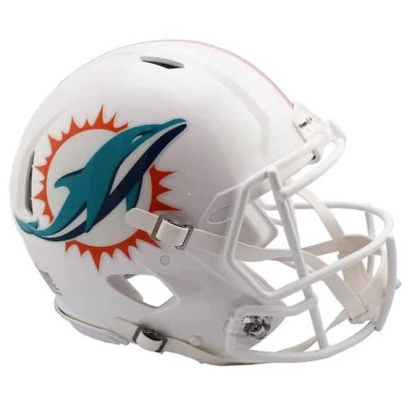 Casco Riddell Revolution Speed Authentic a grandezza naturale dei Miami Dolphins