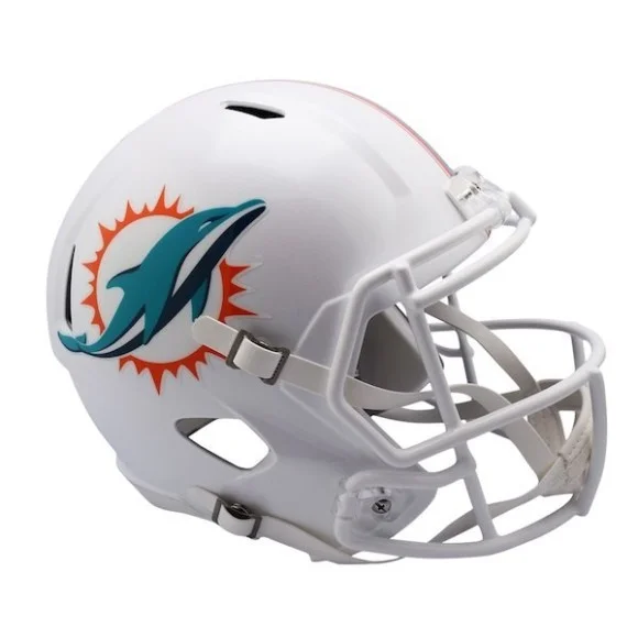 Casco Riddell Speed Replica de tamaño real de los Miami Dolphins