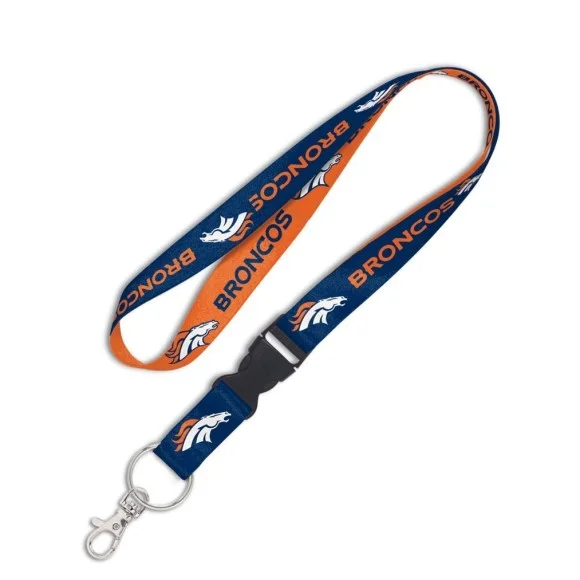 Denver Broncos 1" Lanyard avec boucle détachable