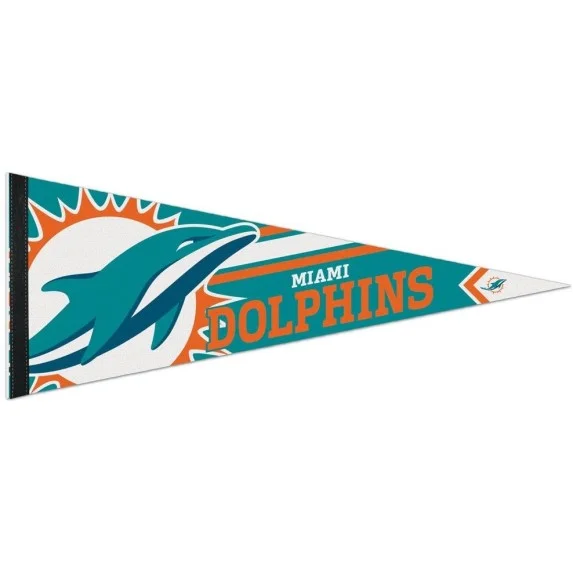 Banderín Premium Miami Dolphins Roll & Go 12" x 30