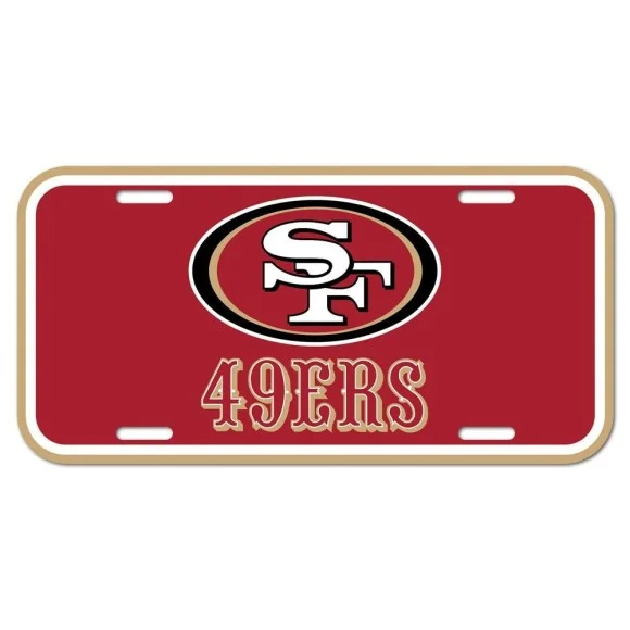 Placa de matrícula de los San Francisco 49ers