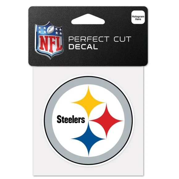 Pittsburgh Steelers 4" x 4" Dekal med logotyp