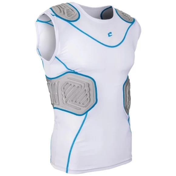 Champro Sports Bull Rush - Camicia a compressione imbottita Bianco