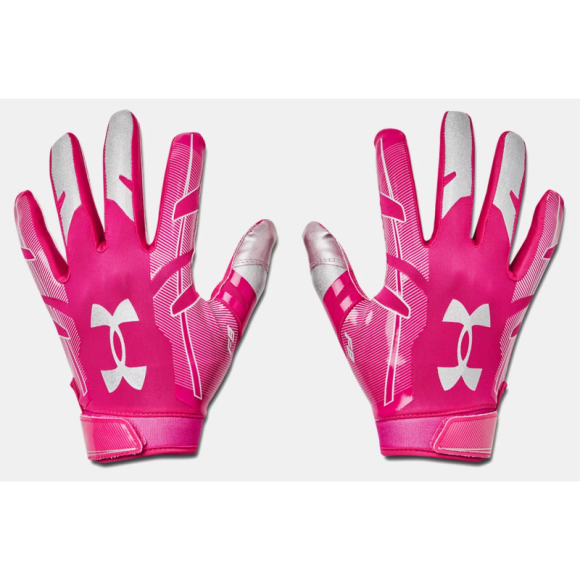 Rosa Under Armour F8 Receiver Handschuhe