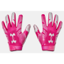 Rosa Under Armour F8 Receiver Handschuhe