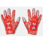 Orange Under Armour F8 Receiver Handschuhe